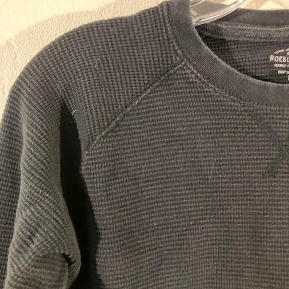 Roebuck & Co Waffle Knit Youth Crewneck Thermal Waffle Knit Shirt - Picture 2 of 5